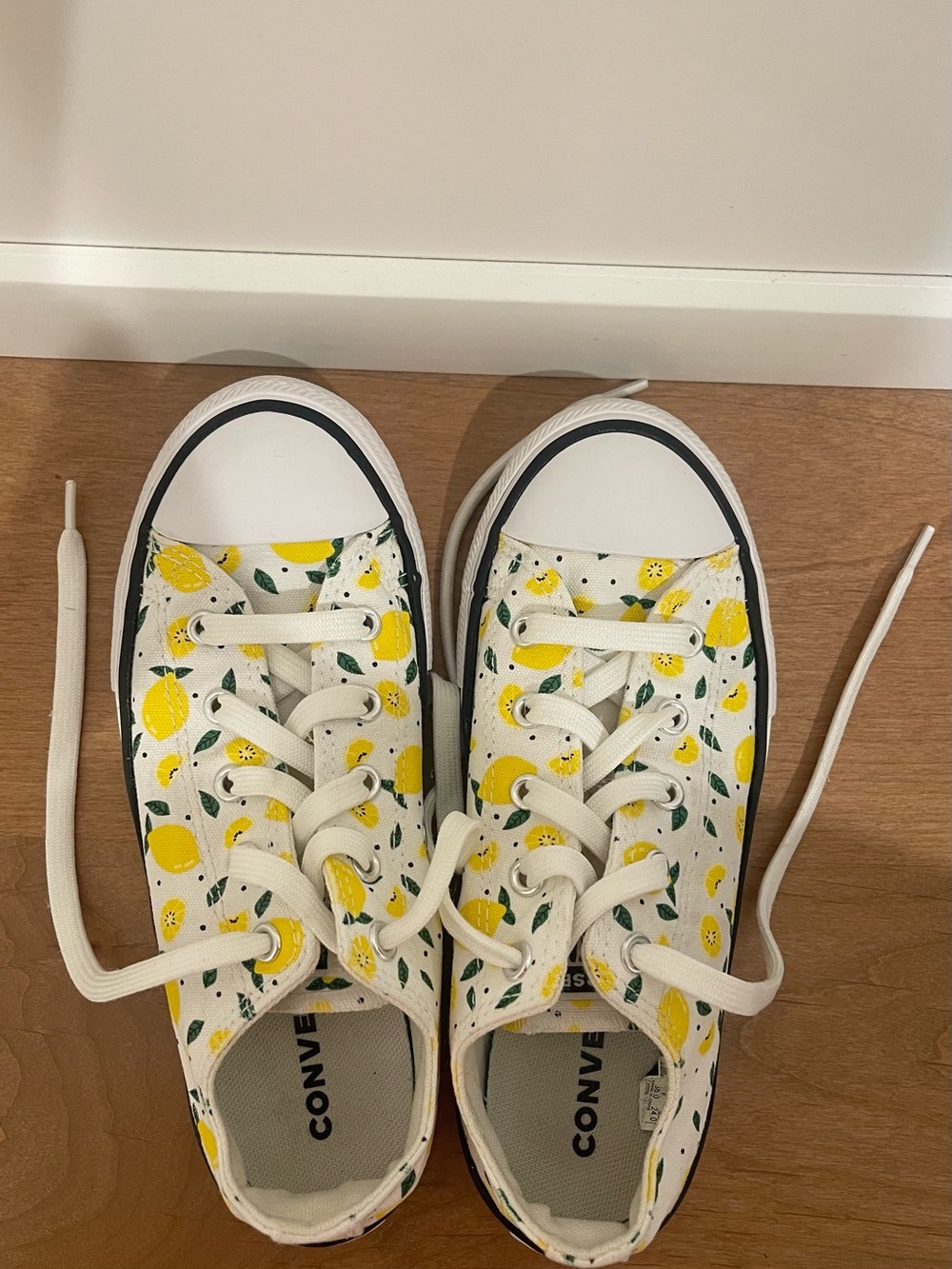 Converse Kids Lemon Print Canvas Sneakers